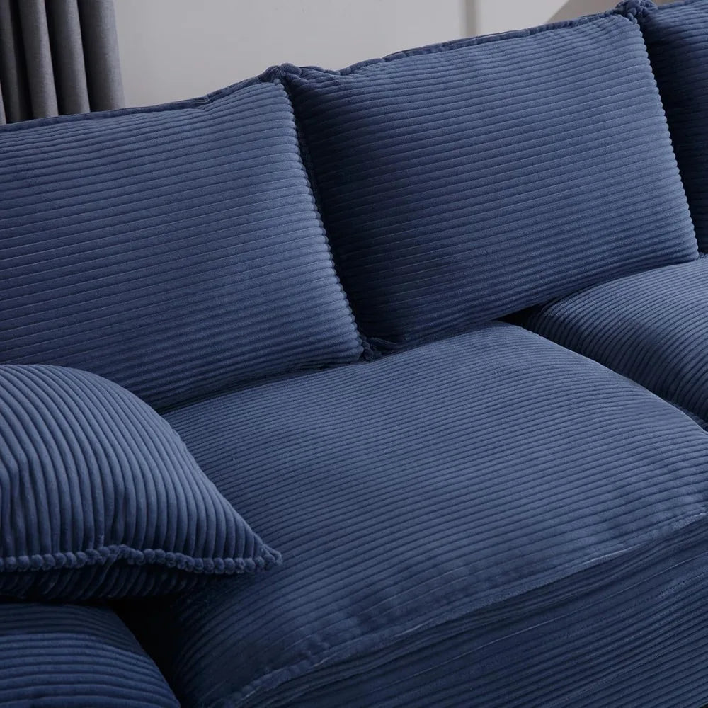 90" Oversized Loveseat Sofa,Modern Corduroy Loveseat Couch,Comfy Deep Seat,Upholstered Sectional Sofa