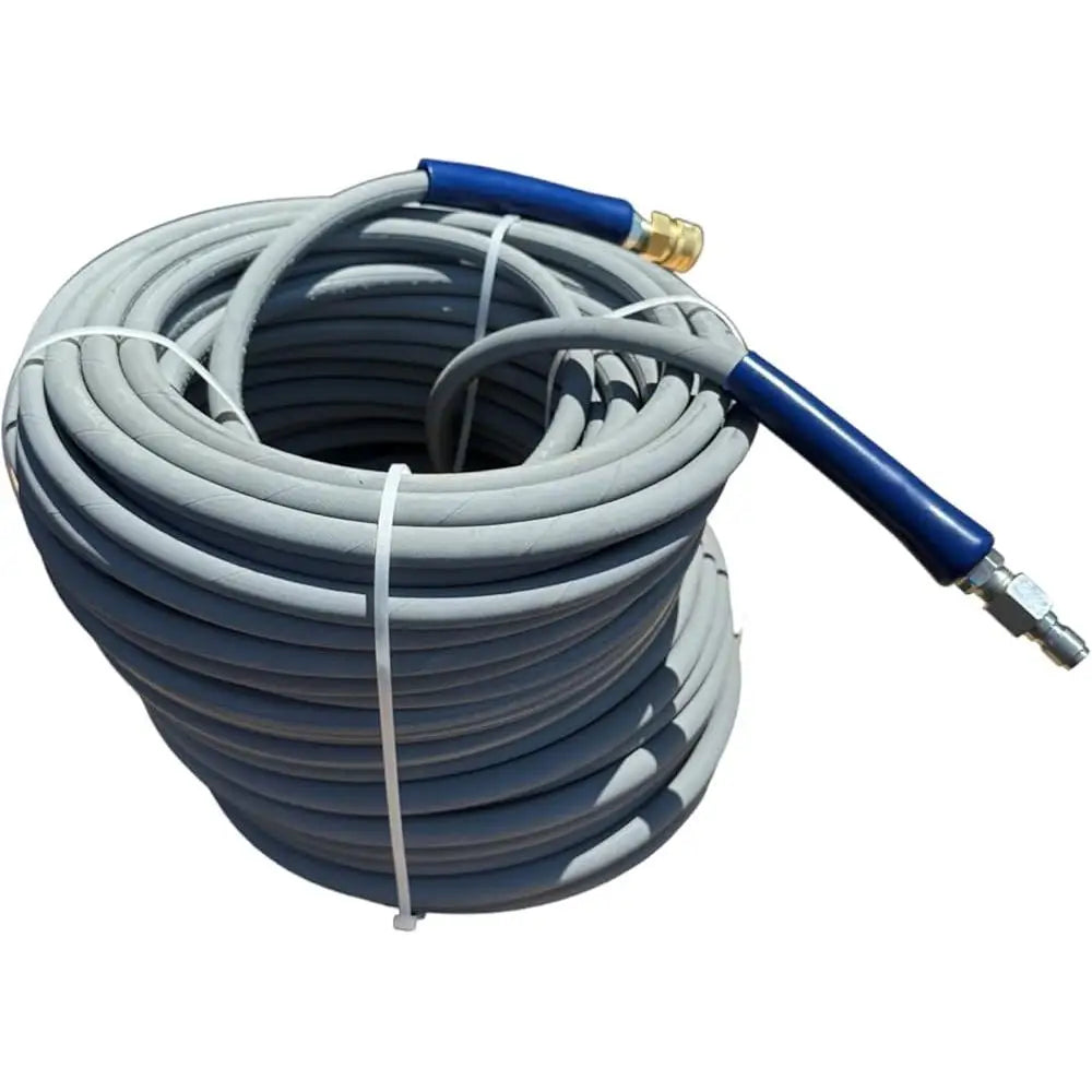 AHS295 Pressure Washer Hose 3/8" x 200' Quick Connect Non-Marking Vinyl Bend Restrictors 250°F Commercial Grade 1-Wire 4200 PSI