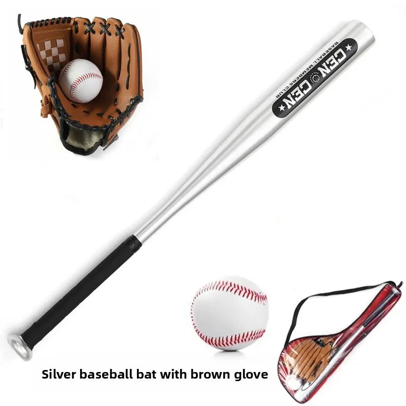 Beginner Children's Baseball Equipment Set Leather Glove Youth Bapa Aluminum Alloy Basswood Oak Training Baseball Bat