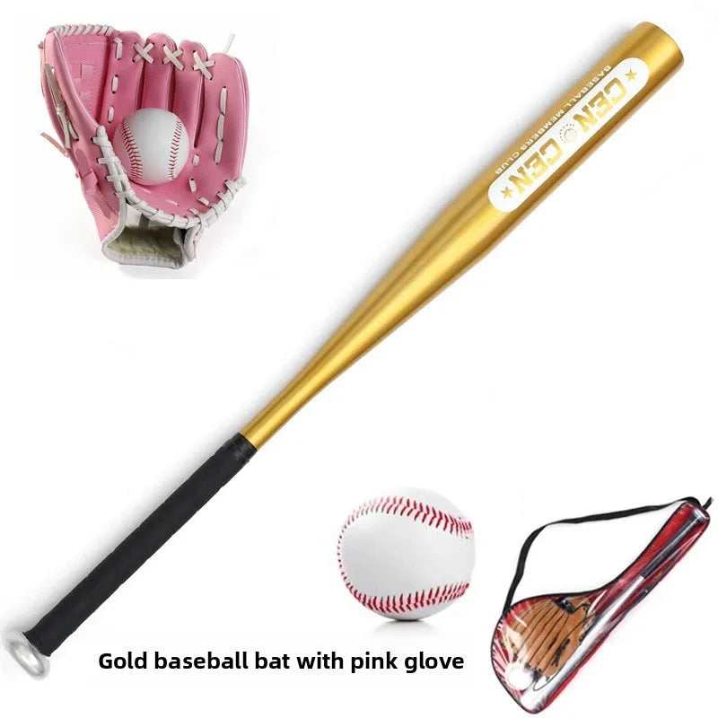Beginner Children's Baseball Equipment Set Leather Glove Youth Bapa Aluminum Alloy Basswood Oak Training Baseball Bat