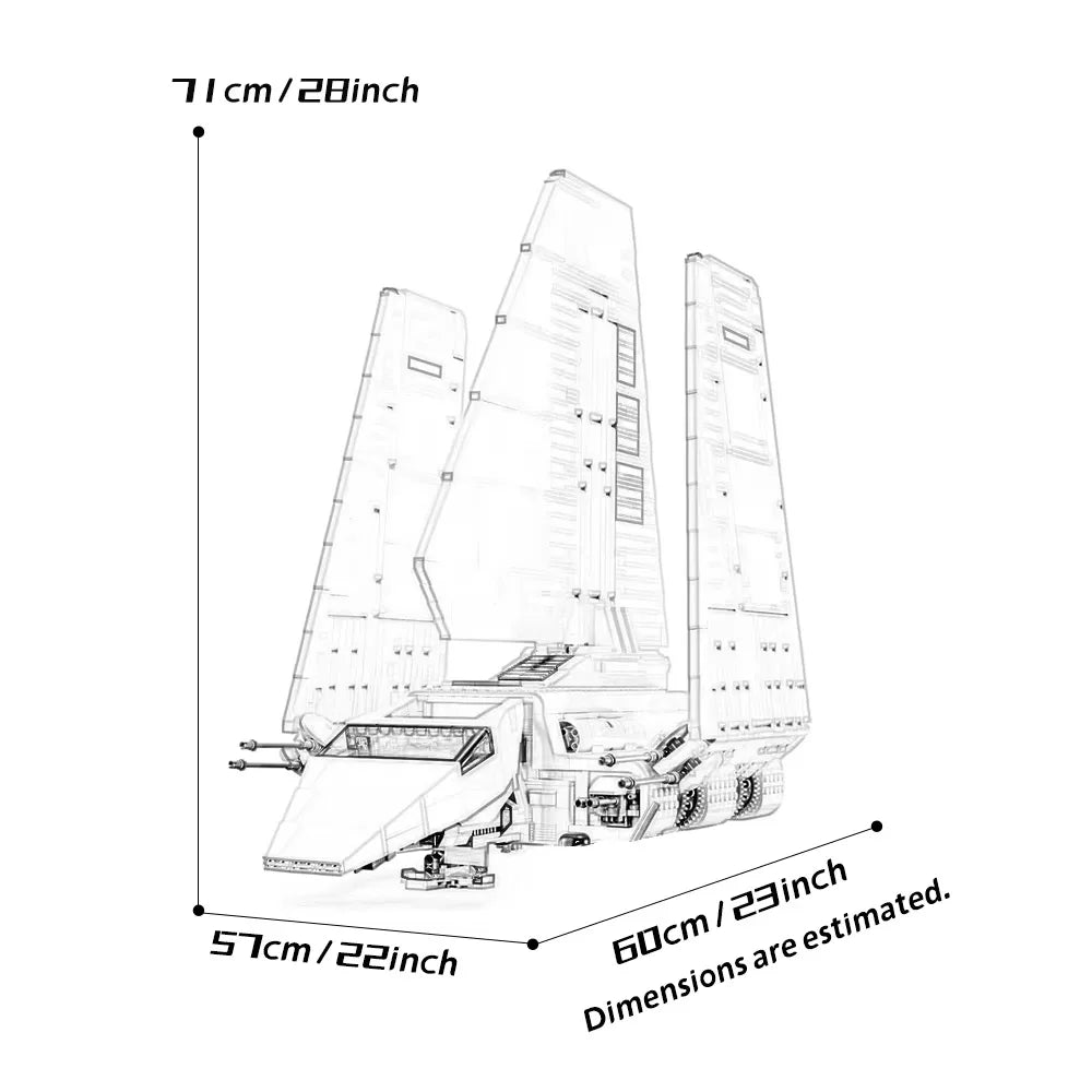 New plan The Imperial Shuttle Model Building Blocks Compatible with Star 10212 UCS level bricks Toys For Children gift