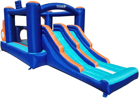 Bounce House Inflatable for Kids - 2 Racing Slides, Spacious Jumping Area, Tunnels & Climbing Walls with Blower for Outdoor Play