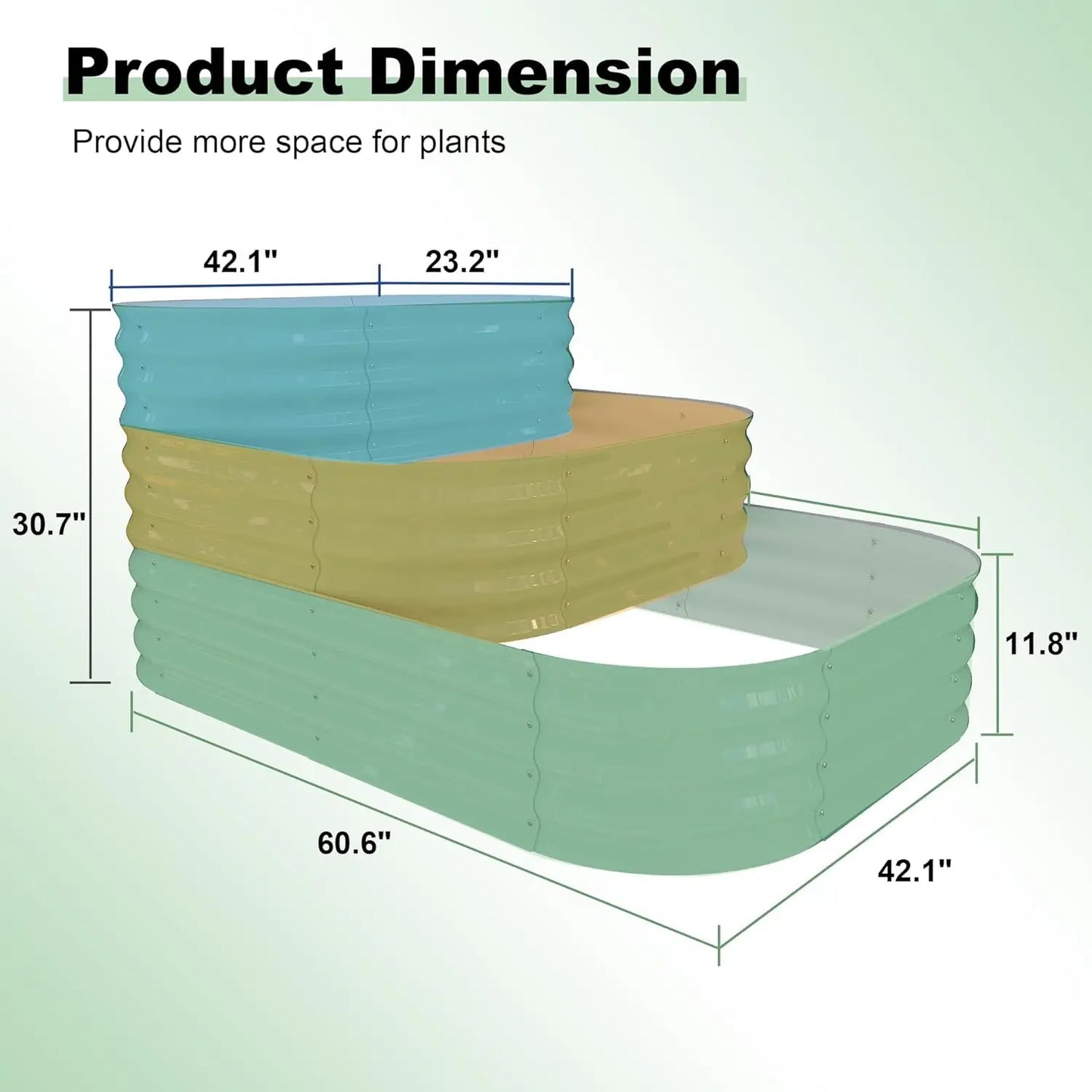 Raised Garden Bed, Outdoor Planter Bed, Metal Planter Box for Gardening and Planting,Metal Garden Bed for Vegetables
