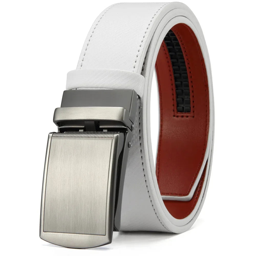 Automatic Genuine Leather Belt For Men Black Designer