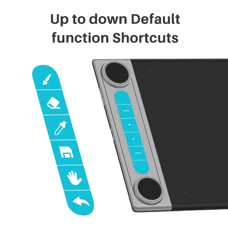 Wireless Graphics Tablet HUION Inspiroy Dial 2 Q630M Bluetooth 5.0 Mode Drawing Tablets Support Linux Chrome MacOS Android Phone