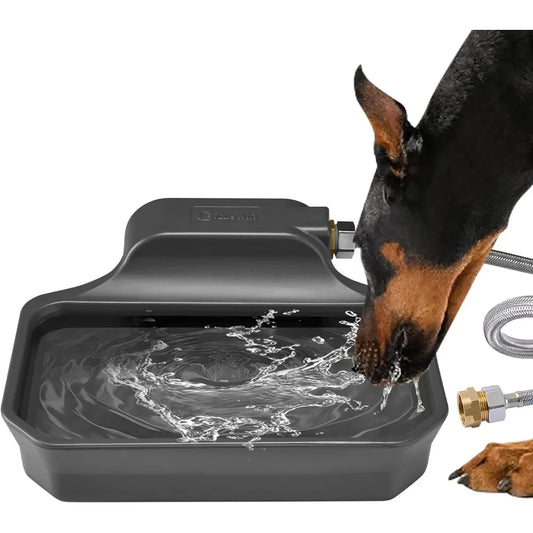 Automatic Dog Water Dispenser, 1 Gallon Auto-Fill Dog Water Bowl Dispenser for Indoor/Outdoor, Water Feeder for Pets & Livestock