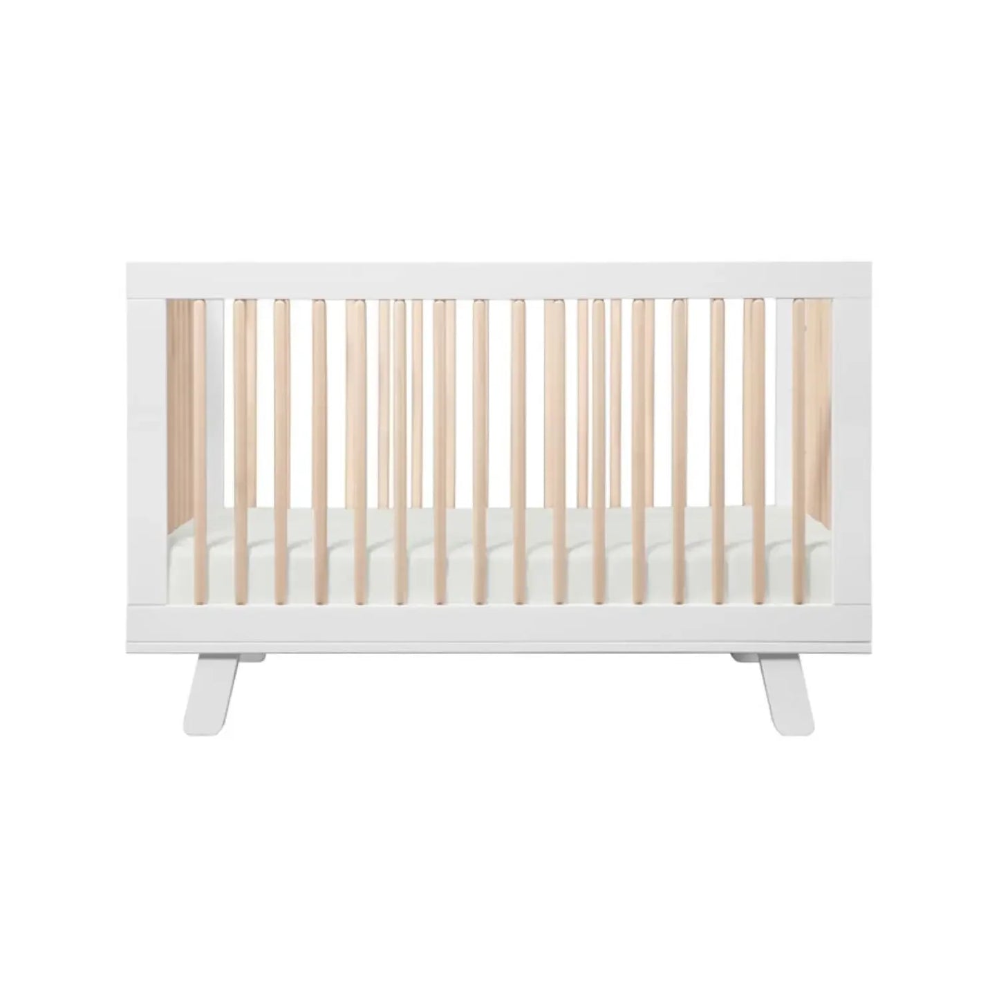Babyletto Hudson 3-In-1 GREENGUARD Certified Convertible To Toddler And Sofa Bed 4 Adjustable Heights Wooden Baby Crib - Natural
