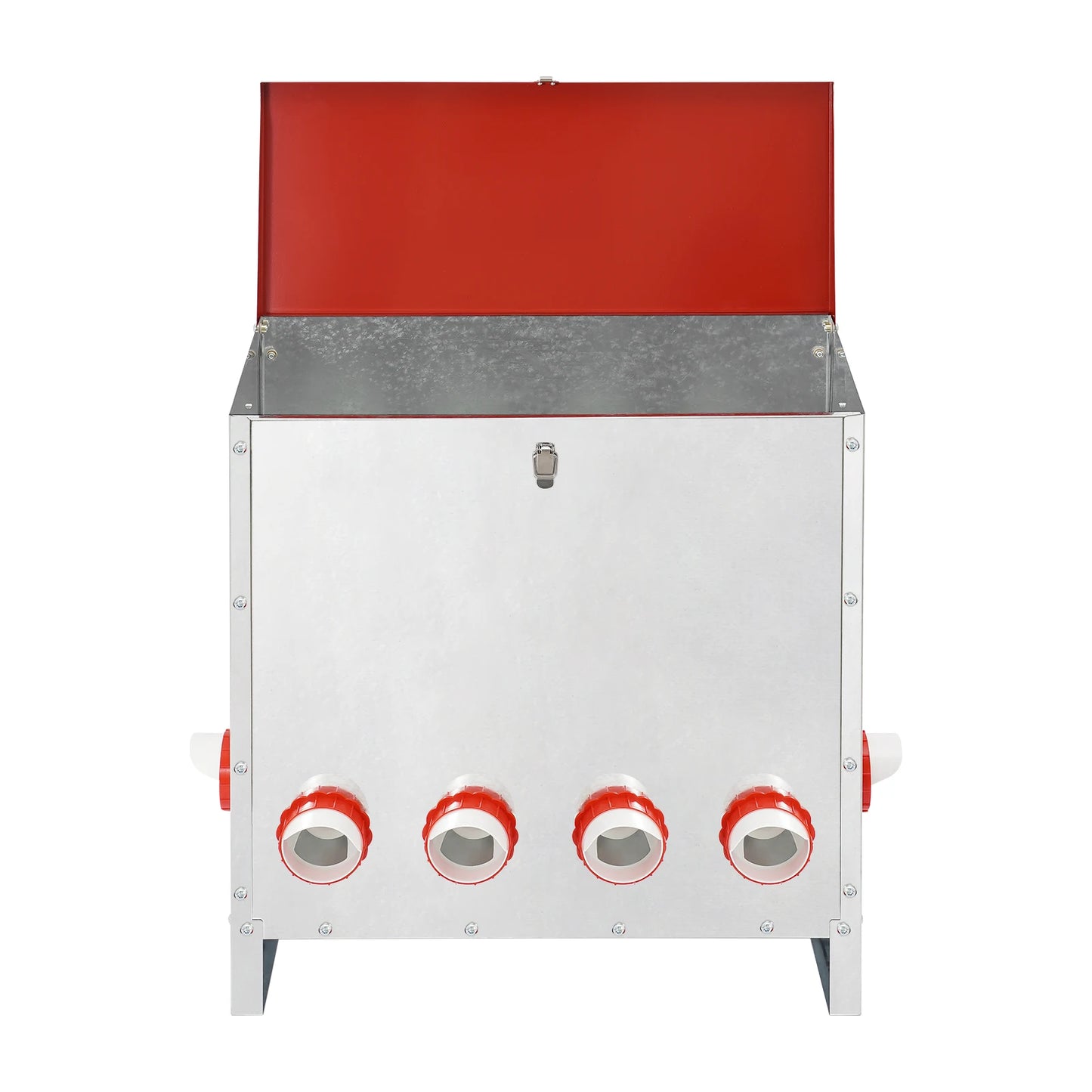 10-Hole Large Capacity Chicken Feeder 66.14 Lbs For Poultry Feeder for Chickens Ducks Turkeys Outdoor Farm