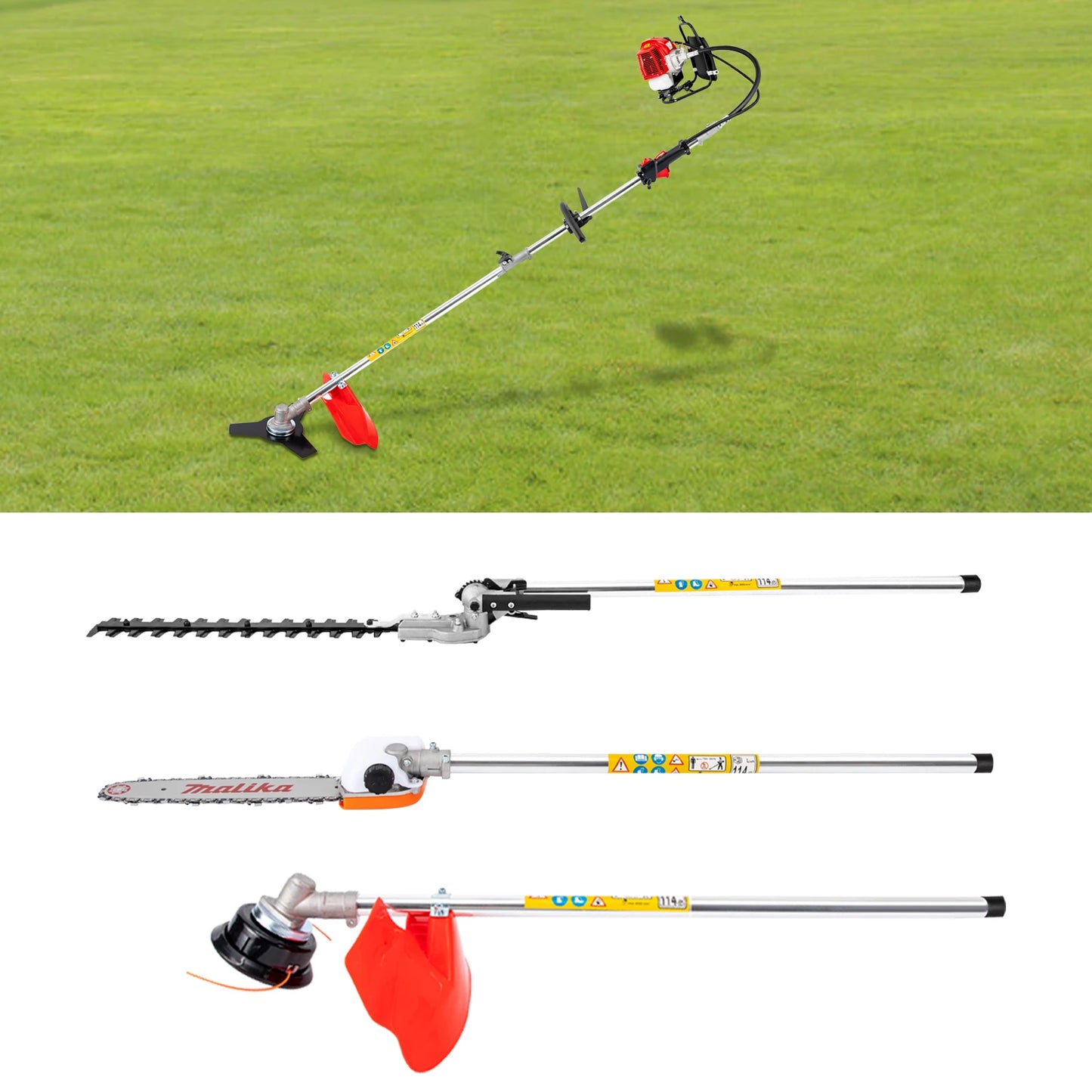 52cc Backpack Gas Lawn Mower Weed Wacker Grass Hedge Trimmer Brush Cutter Trimming Tools