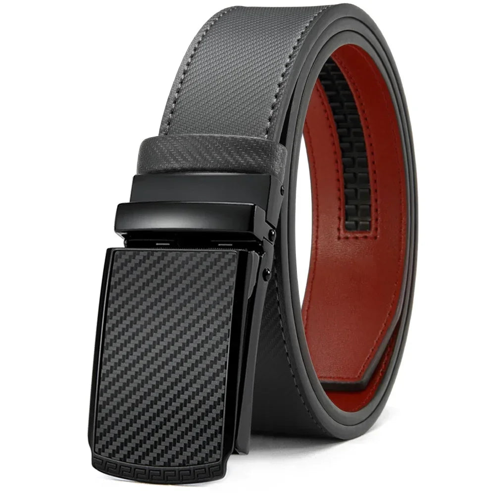 Automatic Genuine Leather Belt For Men Black Designer