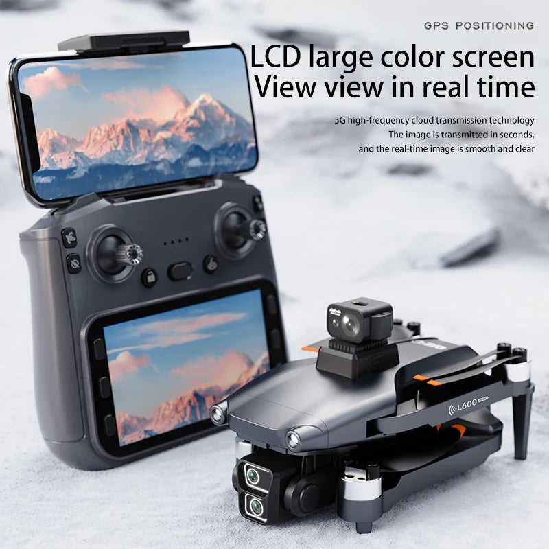 L600-1 PRO MAX RC Drone 8K Professinal With Wide Angle HD Camera WIFI 360°Obstacle Avoidance Foldable Helicopter WIFI FPV Drones