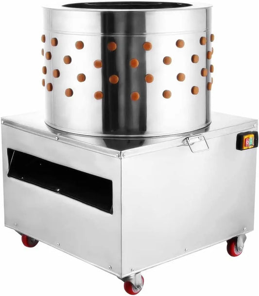 Stainless Steel Chicken Plucker 23.6 Inch Barrel Diameter De Feather Remover Poultry Machine 2200 Watt 275Rpm Heavy Duty