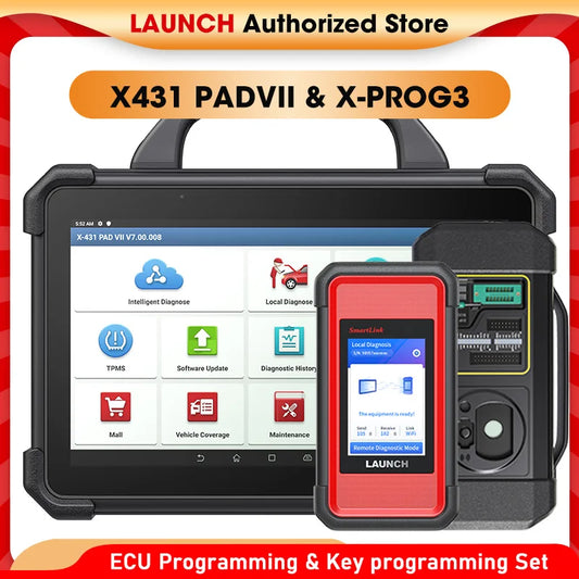 D X-431 LAUNCH X431 PAD 7 & X-PROG3 Automotive Diagnostic Programming Tool All Key Lost Key Programmer Immobilizer PADVII PAD7