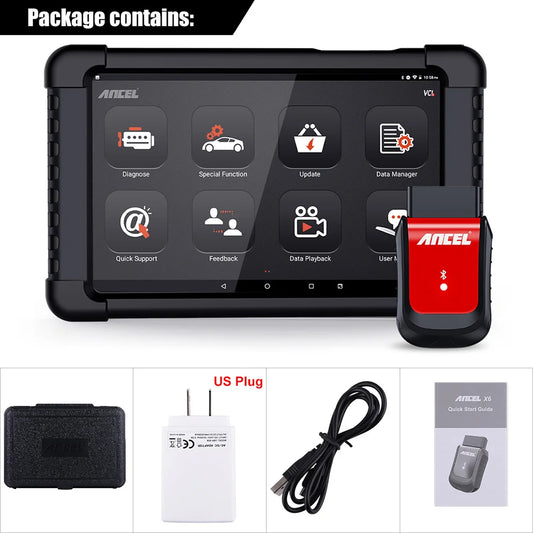 ANCEL X6 OBD2 Car Scan Tools All System Diagnostic Oil EPB TPMS DPF. SAS Reset ABS Bleeding ODB OBD 2 Automotive Scanner