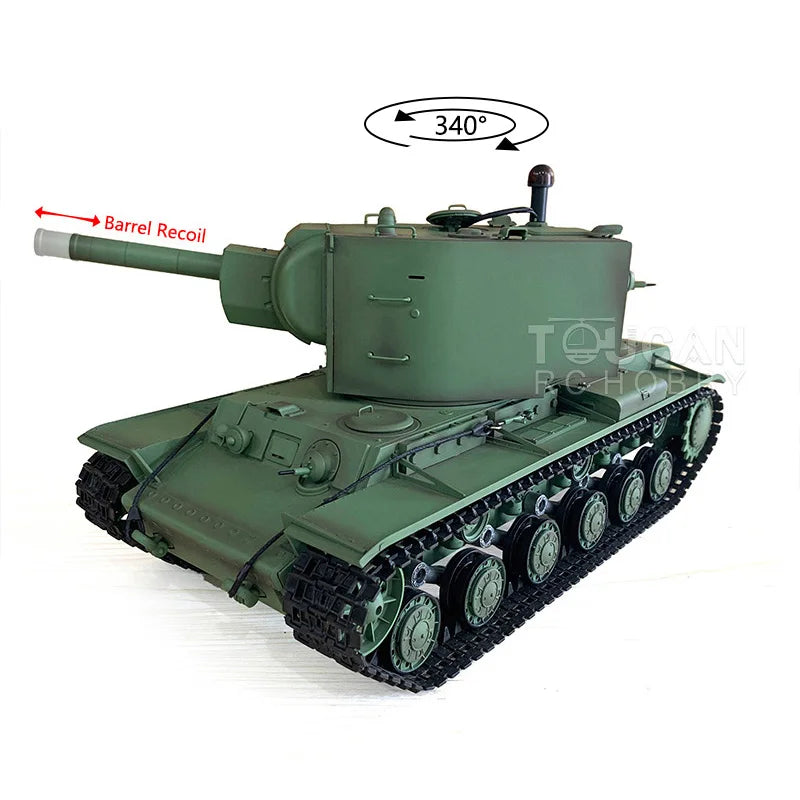 US Stock HENG LONG 3949 1/16 TK7.0 Soviet KV-2 RC Tank Gigant IR Battle BB Airsoft Smoke Barrel Recoil Model Toys Christmas Gift