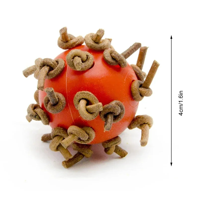 Bird Ball Chew Toy with Knots 4cm Dia Foot Toy Suitable for Amazon Parrot African Grey Cockatoo Pet Supplies