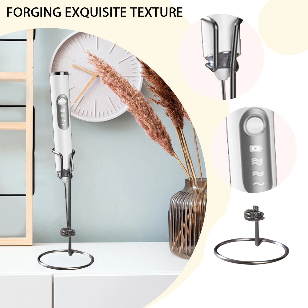 Coffee Milk Drink Egg Mixer Household Electrical Mini Coffee Maker Whisk Mixer Portable 3 Speeds Stainless Steel Kitchen Gadgets