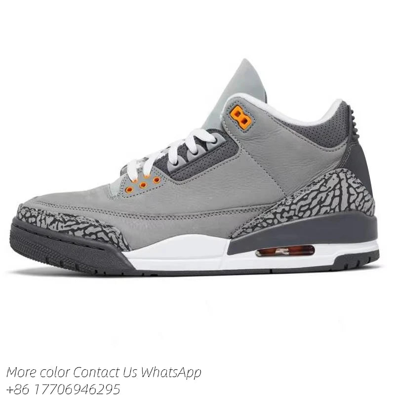 Designer 3 Shoes Sneakers 3 Blue Mens Womens 3s Black Cement Lvory Fear Pack Shoe Midnight Navy Woman Brown shoes