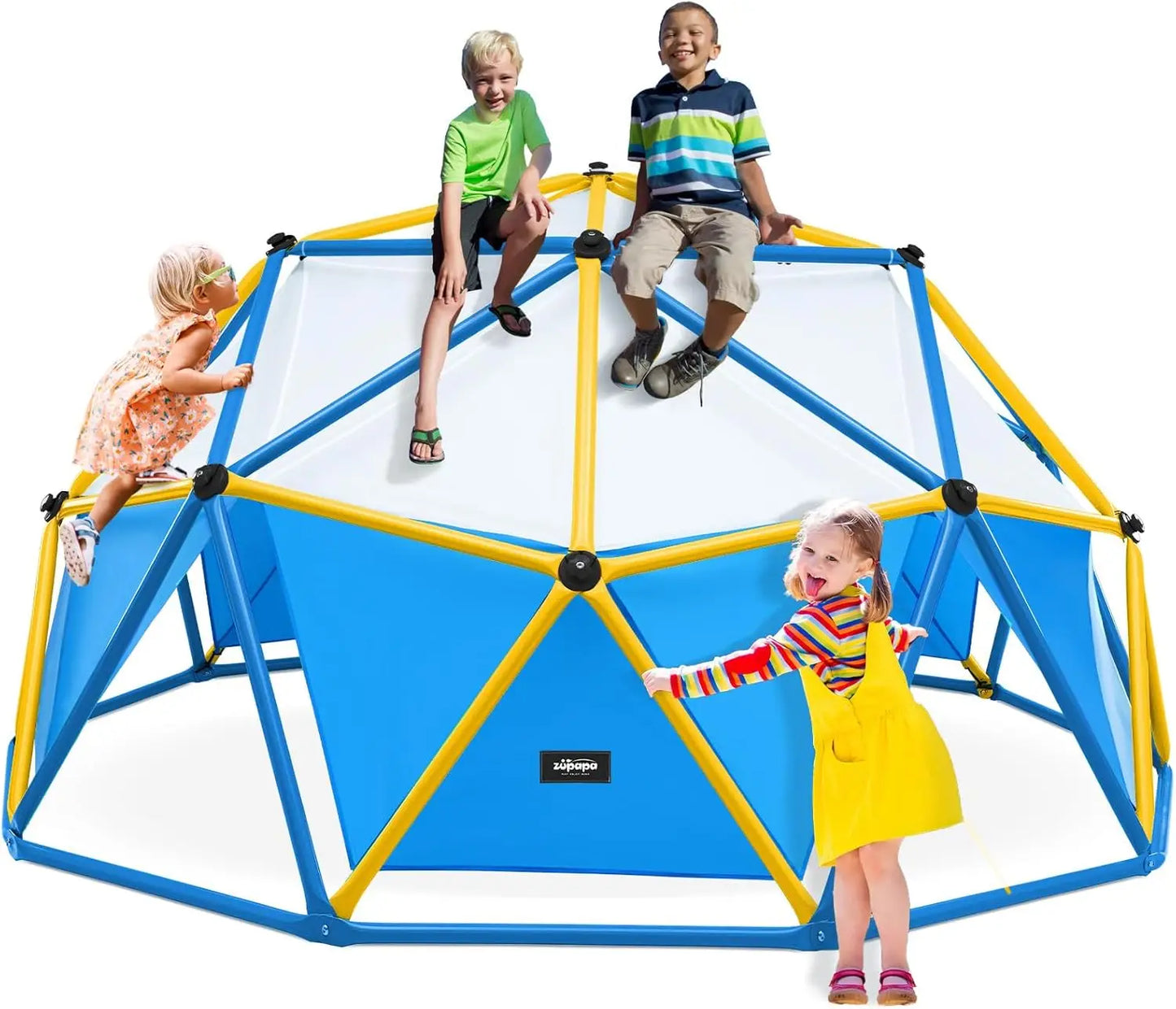 Climbing Dome with Slide, 8FT Jungle Gym Monkey Bar for Backyard Max load 440Lbs, Outdoor Climbing frame Toys for Toddlers Playg