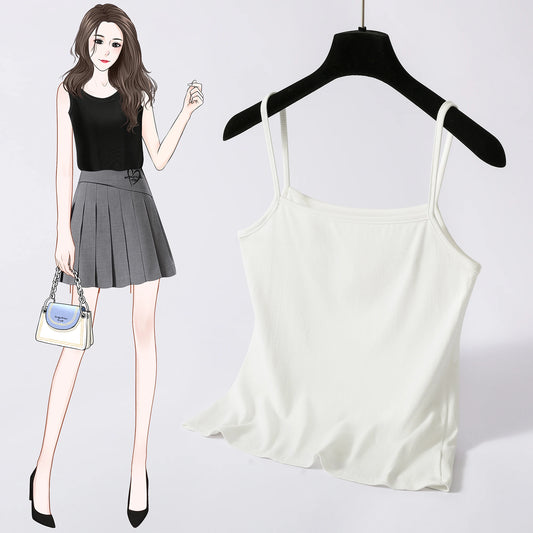 2025 Plus Size Woman Clothing Camisole Sexy Summer Fashion Thin Camis Korean Style Spaghetti Strap Sleeveless Tank Tops