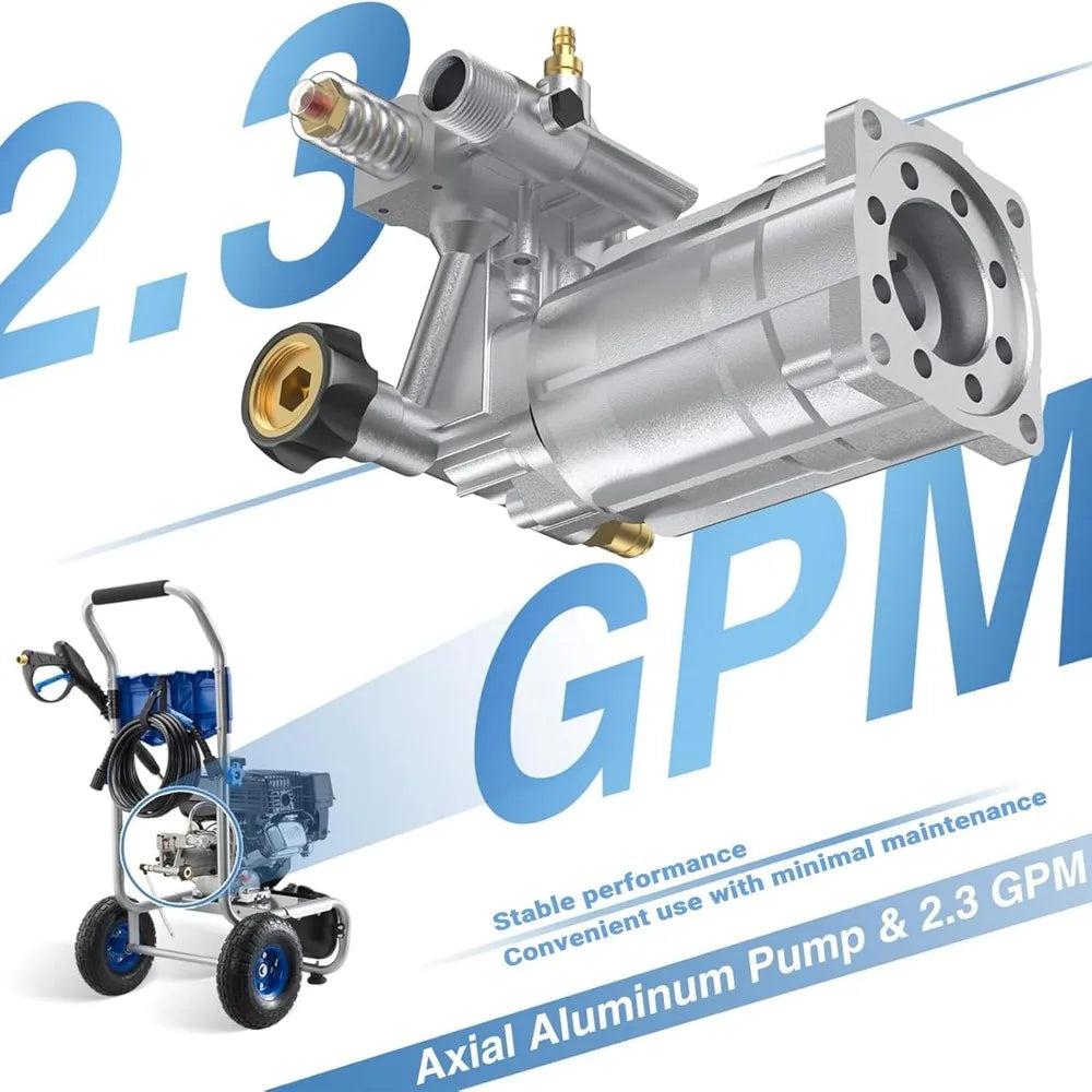 Gas Pressure Washer, 2.3GPM Gas Powered High Pressure Washer with 209CC Engine, 4 Adjustable Nozzles, 25 ft High Pressure Hose