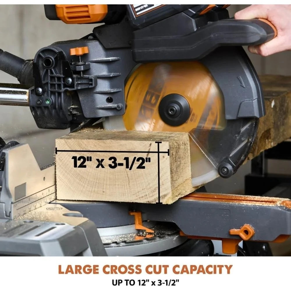 Free shipping - Cordless Dual Bevel Sliding Miter Saw,40V Brushless Motor,48° Bevel, 50° Miter,Compact & Lightweight - Hot Sale.