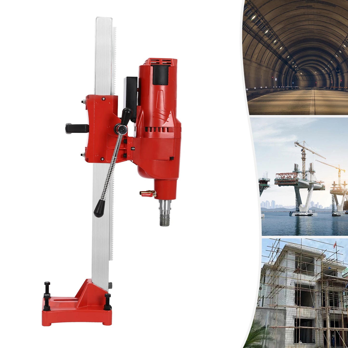 4250W Wall Hole Opener Tools Set 1m/3.3ft Diamond Core Drilling Machine For Drilling Work Max 10in Drilling Diameter