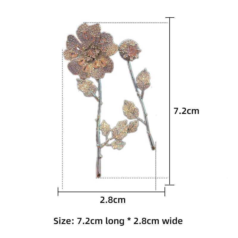 Suyu Summer New Womens Asymmetric 3D Flower Rose Earrings