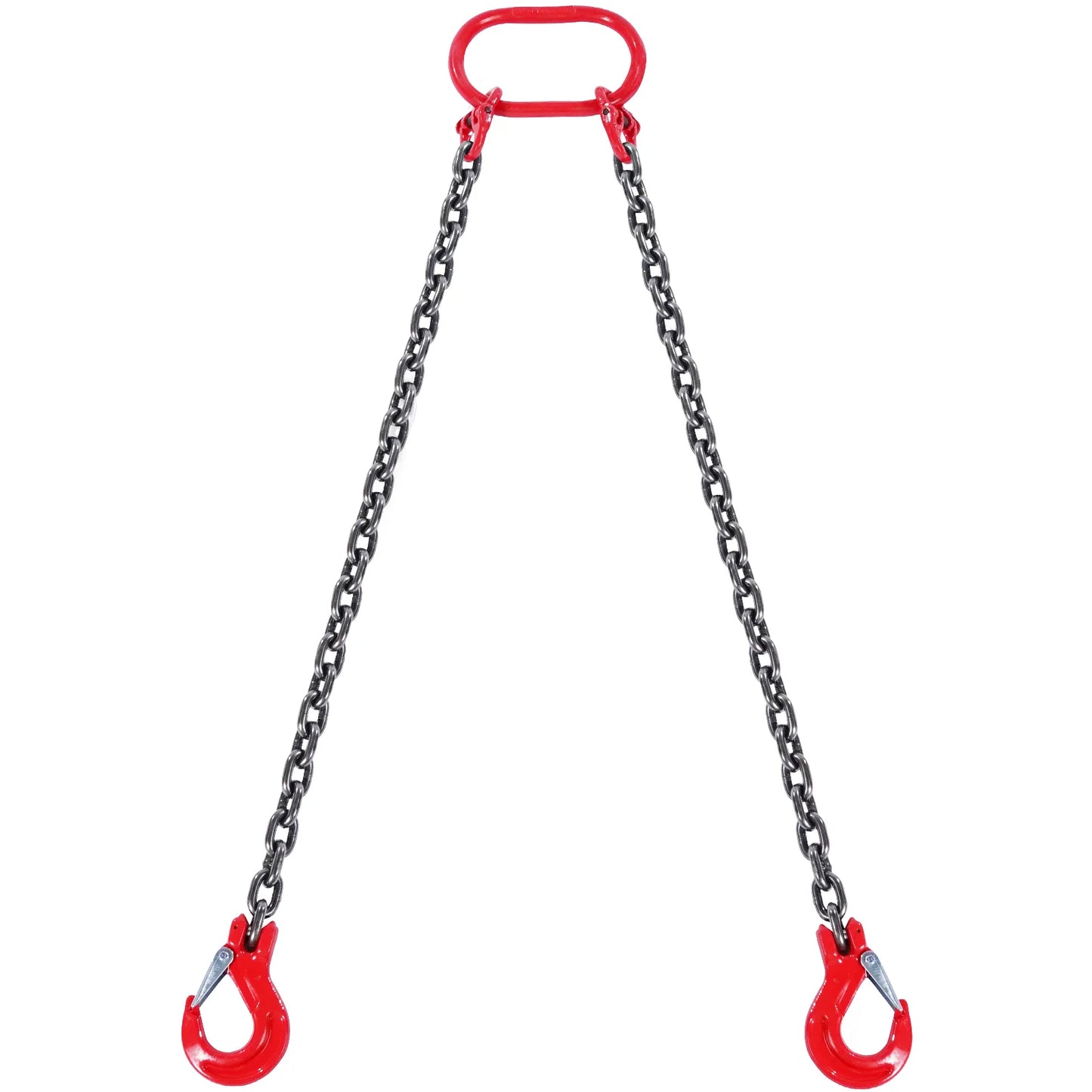 SucceBuy 3T 5ft Lifting Sling Chain 5/16 inch G80 Lifting Chains with 2 Leg Grab Hooks for Engine Hoist Engine Lift Chain