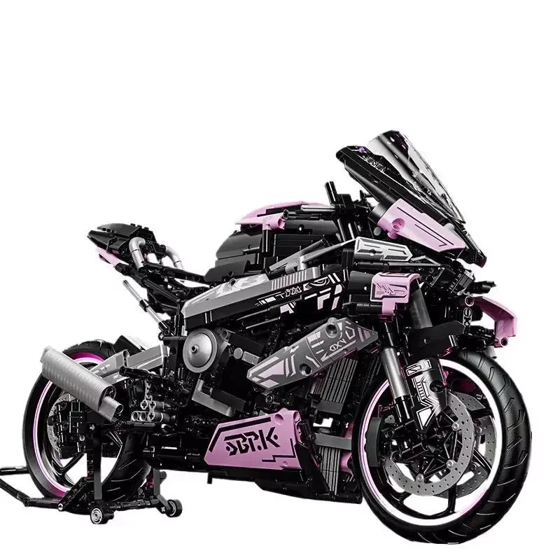 High-tech Urban Sports Fast Racing Motorcycle Motorcycle Moc Modular Model Building Blocks Boys Adult Gift Toys 2045PCS
