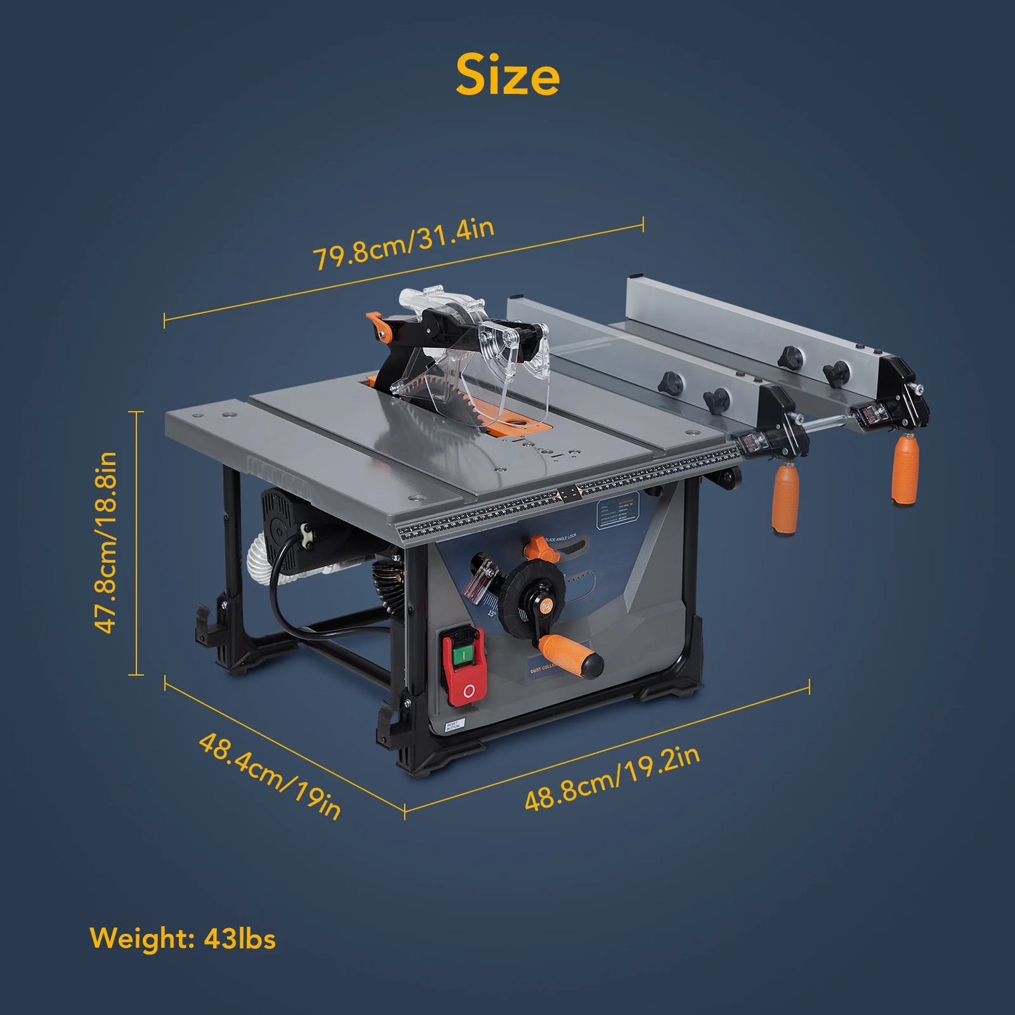 2000W Table Saw with Vacuum Function High Precision 5000RPM Cutting Speed for Professional Woodworkers and DIY Enthusiasts