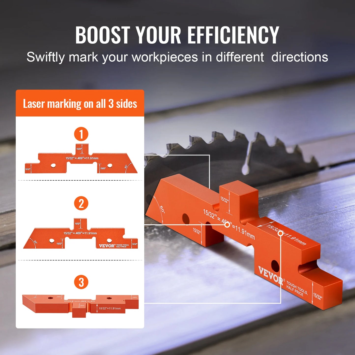 SucceBuy Router Table Setup Bars 14pcs Precision Aluminum Setup Blocks HeightGauge Set for Measuring Router able Saw Accessories