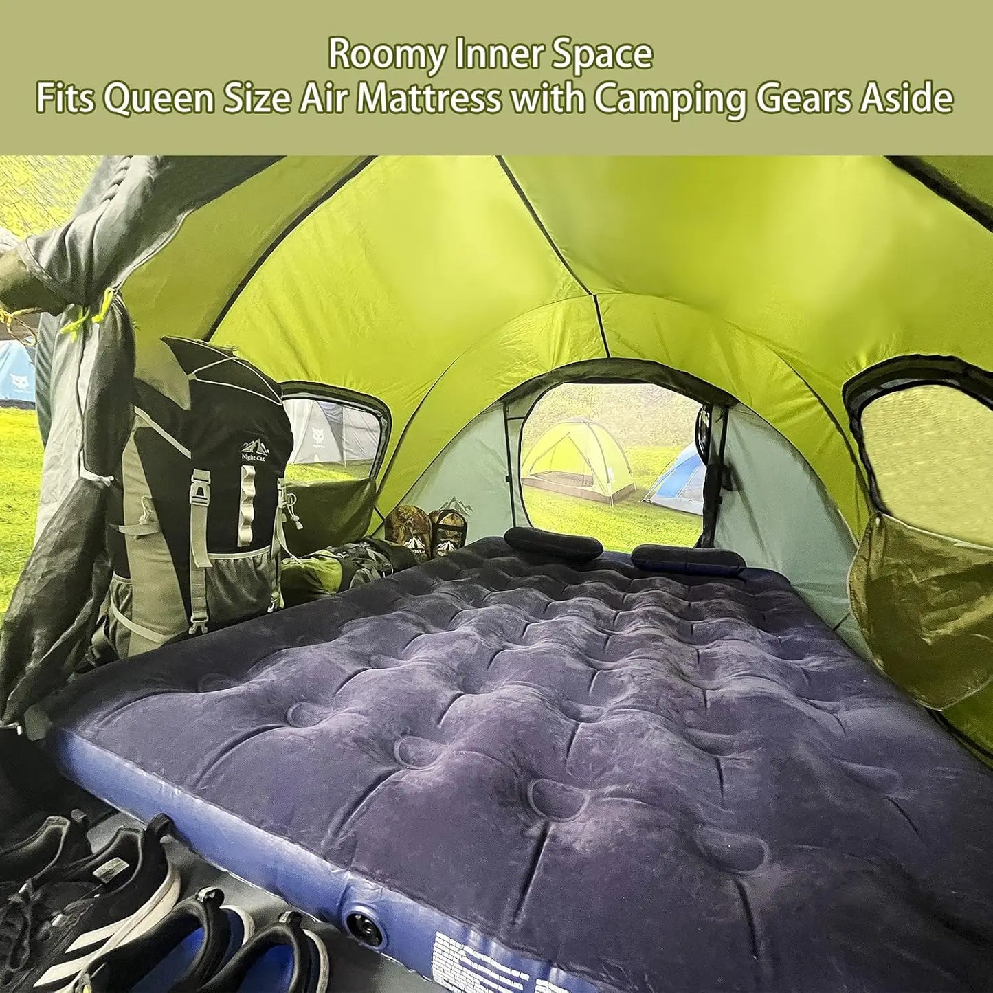Pop-up Camping Tent: 2 Person Tent Waterproof Instant Easy Setup Family Tent
