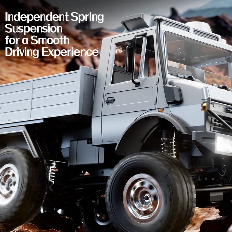 C8823 1/18 RC Car 6WD Off-road Remote Control Vehicle Transport Rescue Truck 2.4G High Speed Climbing Crawler Model Toys for kid