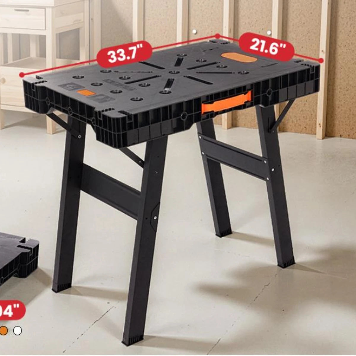 Express Floding Woodworking Work Table Portable Workbench Lightweight Versatile Workstation with 2 Clamps by Enjoywood