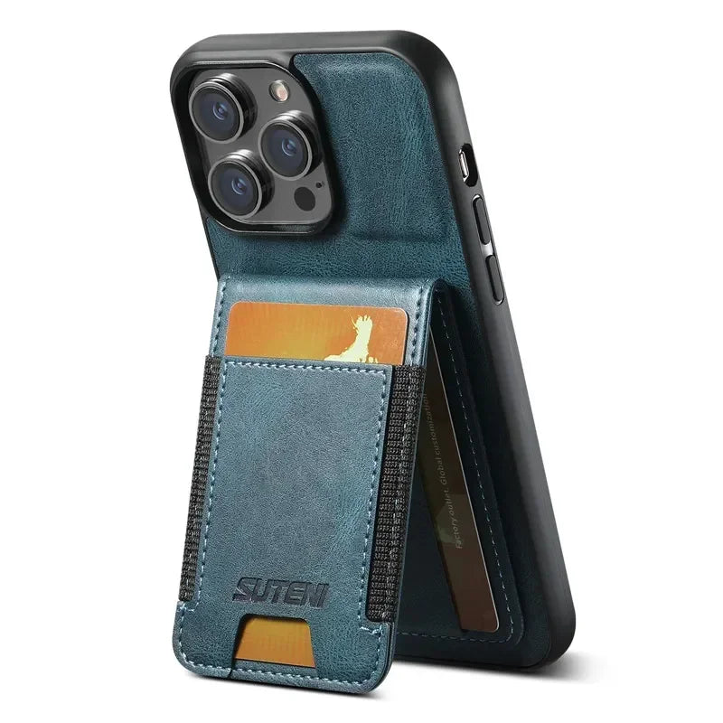 Luxury multifunctional Leather Wallet Phone Case For iPhone 16 15 14 13 12 11Pro Max Plus XS XR 15Pro Max Holder Magnetic Cover