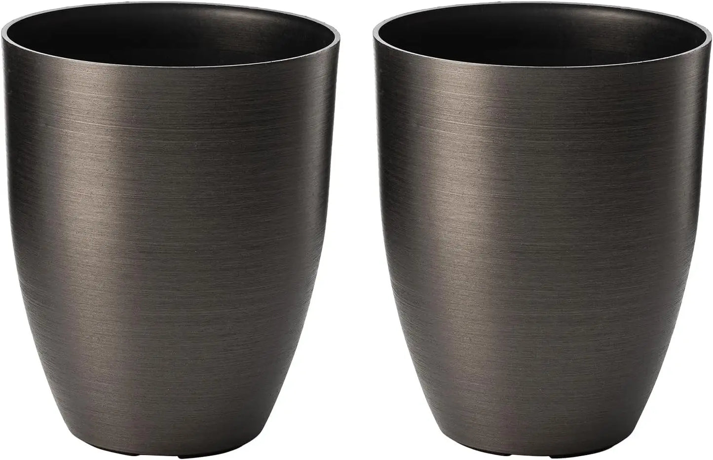 16.75" H Garden Tall Planter Pots,Set of 2 Morden Round Faux Ceramic Tall Planter with Drainage Holes,Large Flower Pots