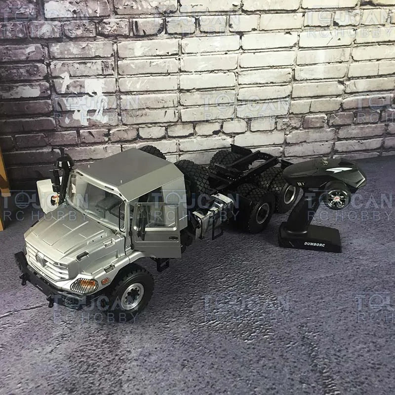 US Stock 1/14 JDM Metal 6x6 RC Off Road Car Tractor Truck Vehicle with Differential Axle Metal Chassis for Adults Toy TH17202