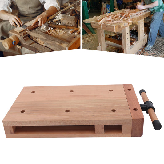 Portable Workbench Hard Vise Desktop Work Table with G Type Fixing Clips and Limit Blocks for Home Woodworking Studios