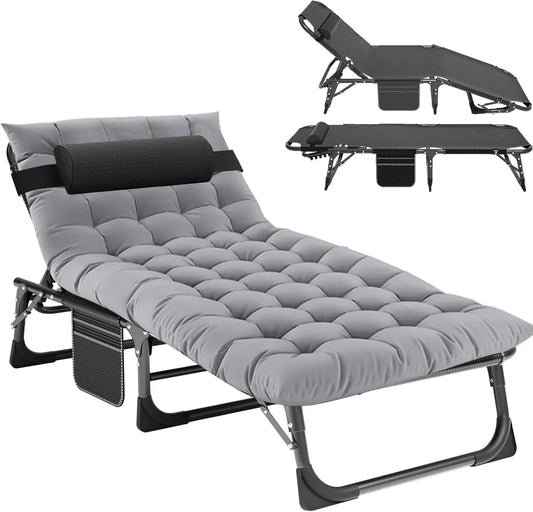Folding Bed with Mattress, Cot Size Foldable Guest Beds, Hideaway Cot for Adults, Portable Fold up Bed with Adjustable Positions