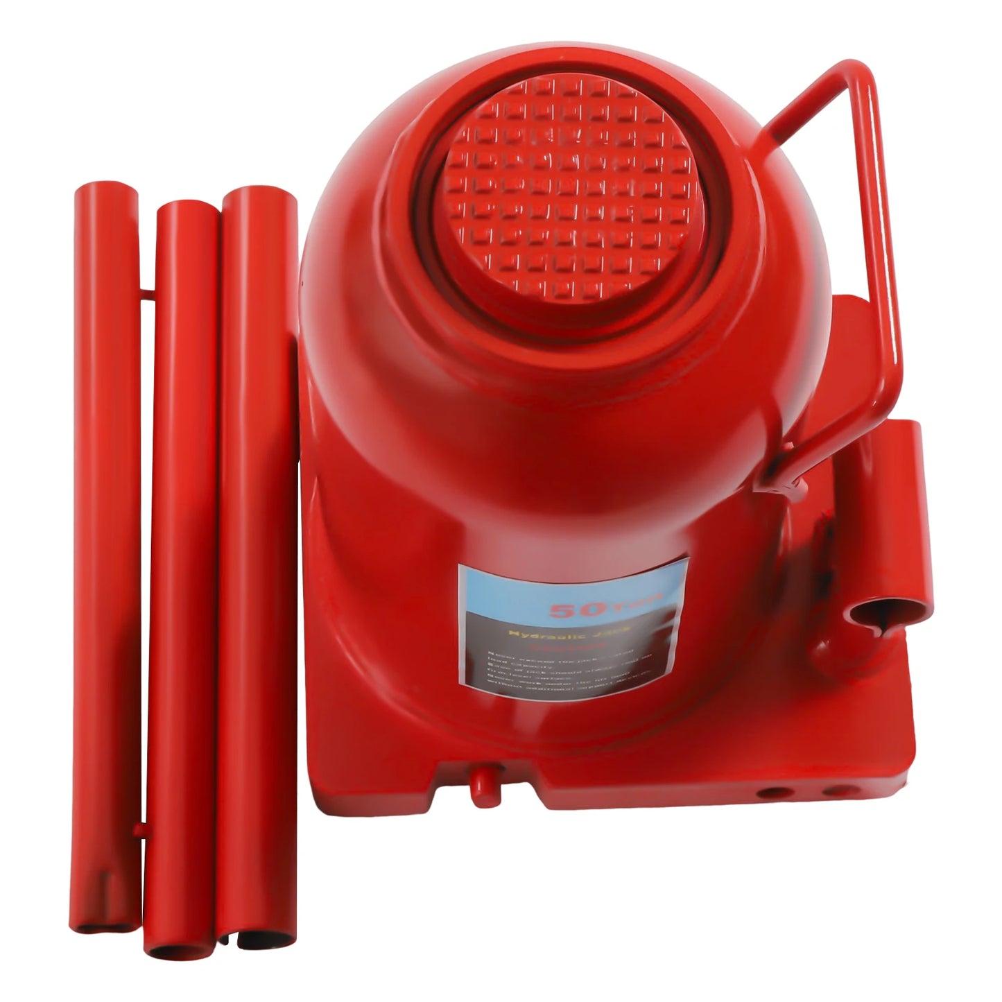 30/50 Ton Hydraulic Welded Bottle Jack Heavy Duty Stubby Low Profile with 3 Levers for Auto Truck Repair and House Lifts, Red