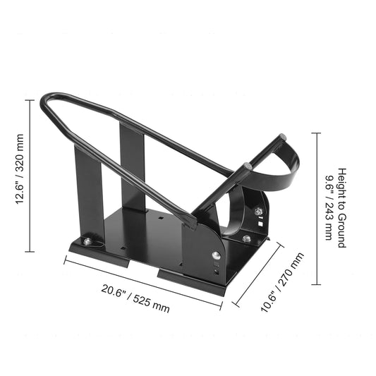 SucceBuy Motorcycle Wheel Chock Upright 1800lbs Heavy-duty Steel Motorcycle Front Wheel Stand with Adjustable Hole For Motorbike
