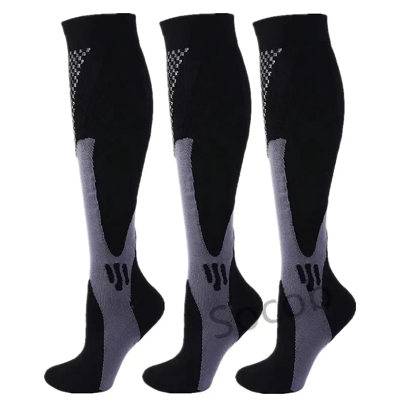 3/6/7Calf Compression Socks Men Medical Varicose Veins Diabetes Edema Sports Socks Running Football Basketball Riding Knee Socks