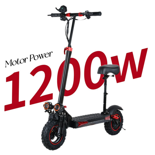 E Scooter J11MAX Foldable Waterproof Adult Electric Scooter 11 Inch Off Road Tires 48V 1200W 18Ah Configuration