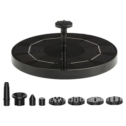 Solar Fountain with 8 Nozzles Floating Solar Fountain Free-Standing Floating Style Fountain for Outdoor Garden Pond Pool