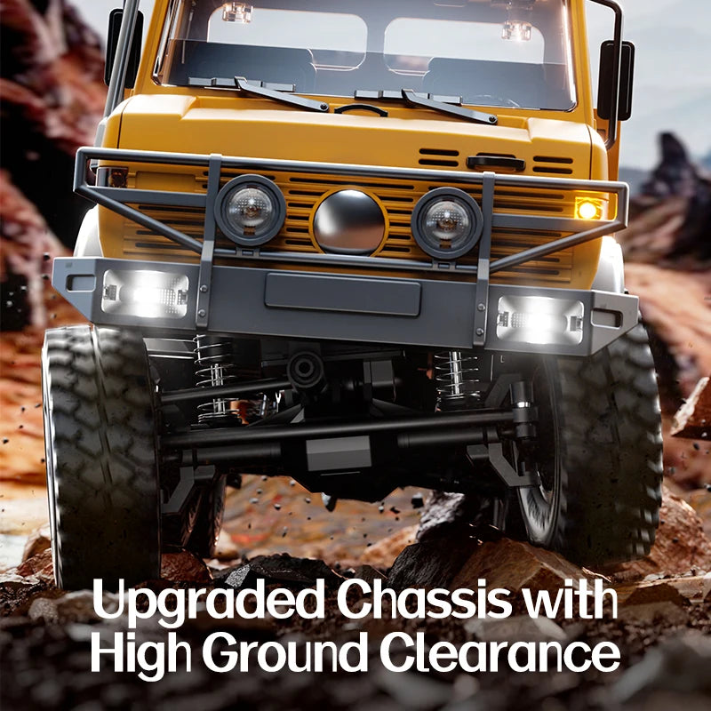 C8823 1/18 RC Car 6WD Off-road Remote Control Vehicle Transport Rescue Truck 2.4G High Speed Climbing Crawler Model Toys for kid