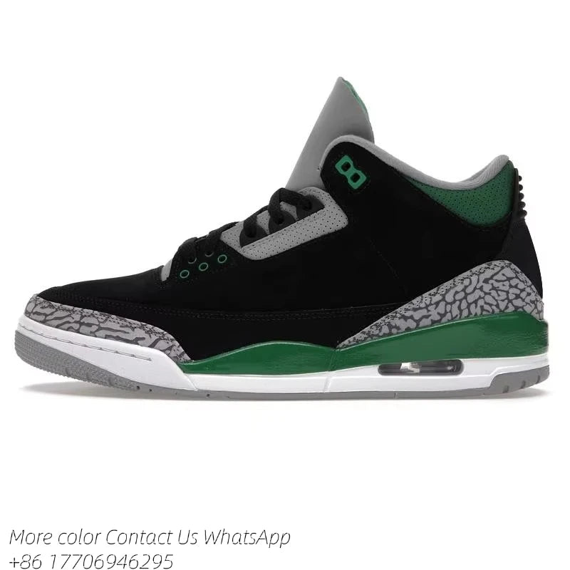 Designer 3 Shoes Sneakers 3 Blue Mens Womens 3s Black Cement Lvory Fear Pack Shoe Midnight Navy Woman Brown shoes