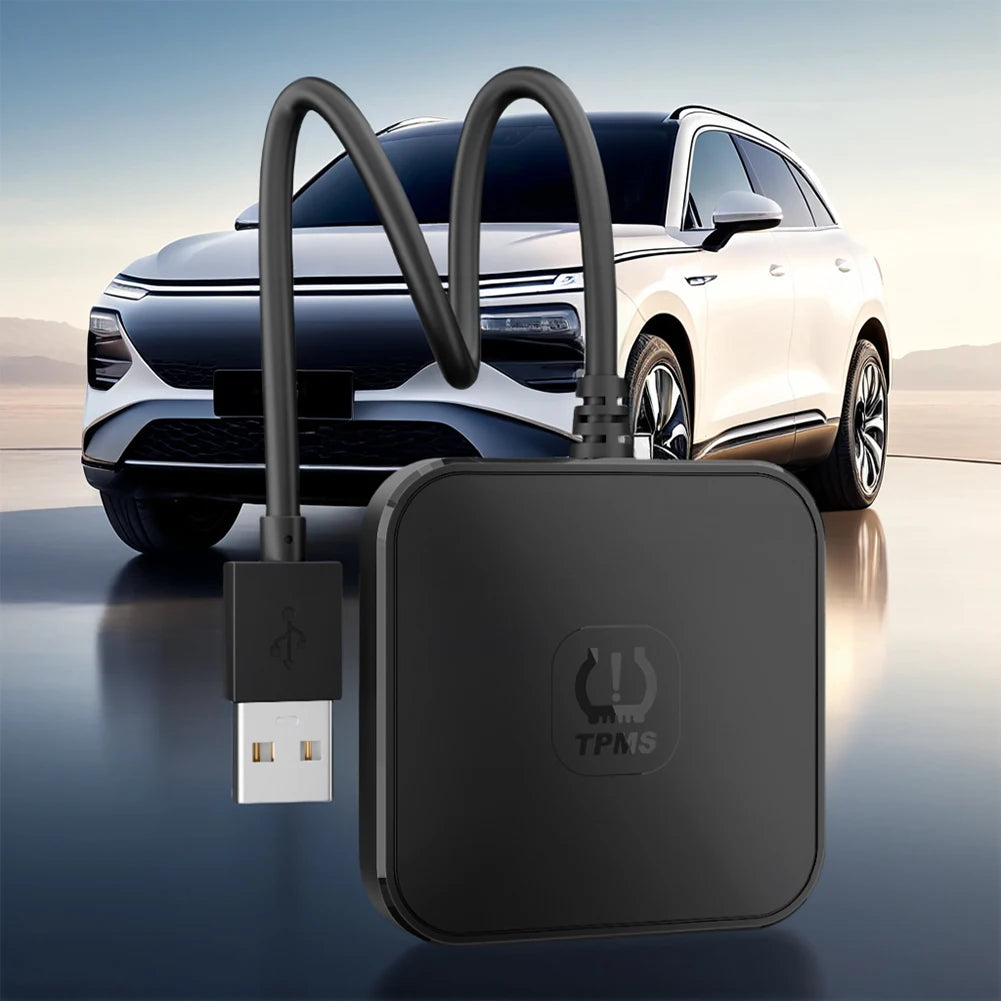 USB TPMS Tire Pressure Monitoring System with 4 External Sensors 0-116PSI Wireless Transmission TPMS for Android Car DVD
