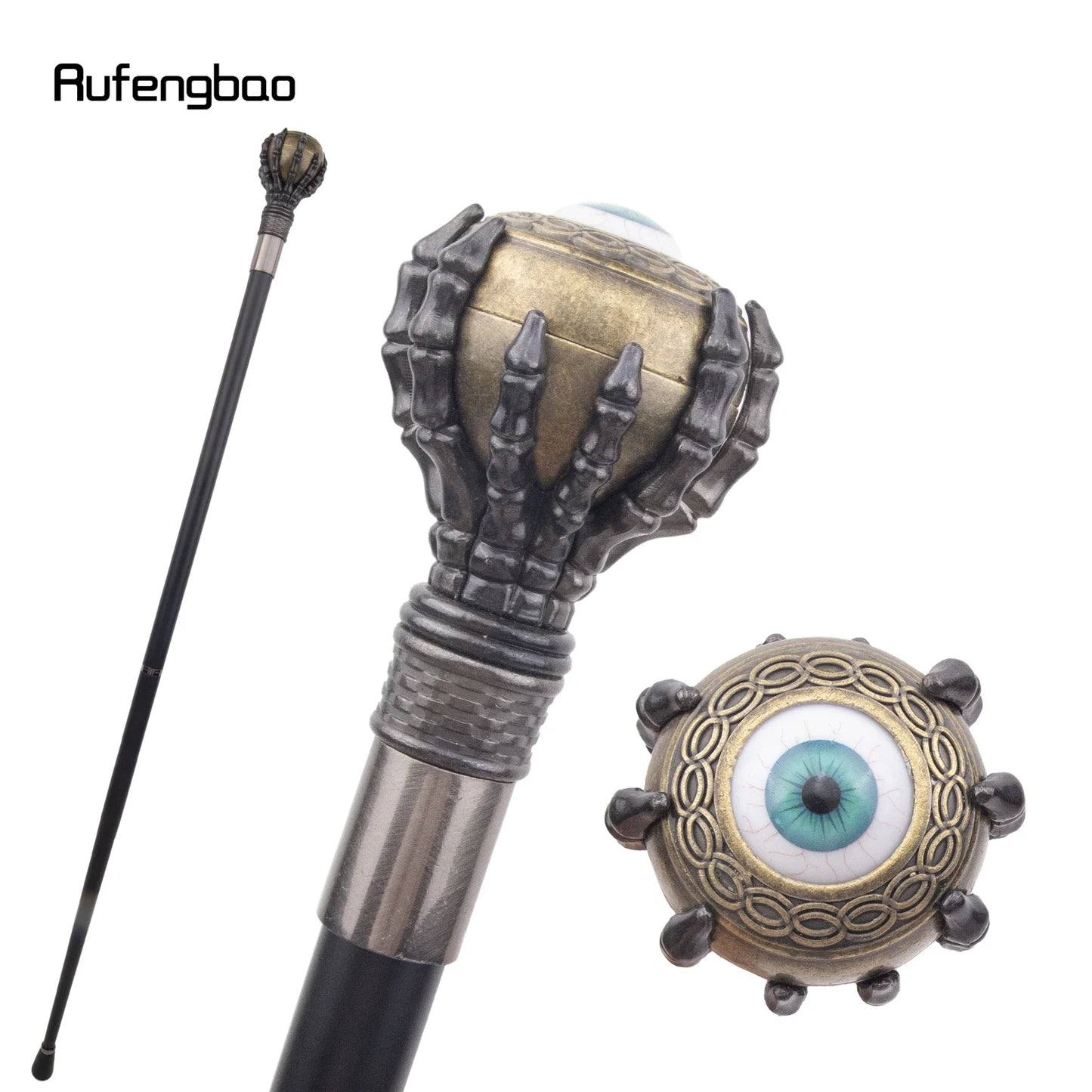 Bloodshot Eyes Steampunk Walking Cane 94cm Cosplay Prop