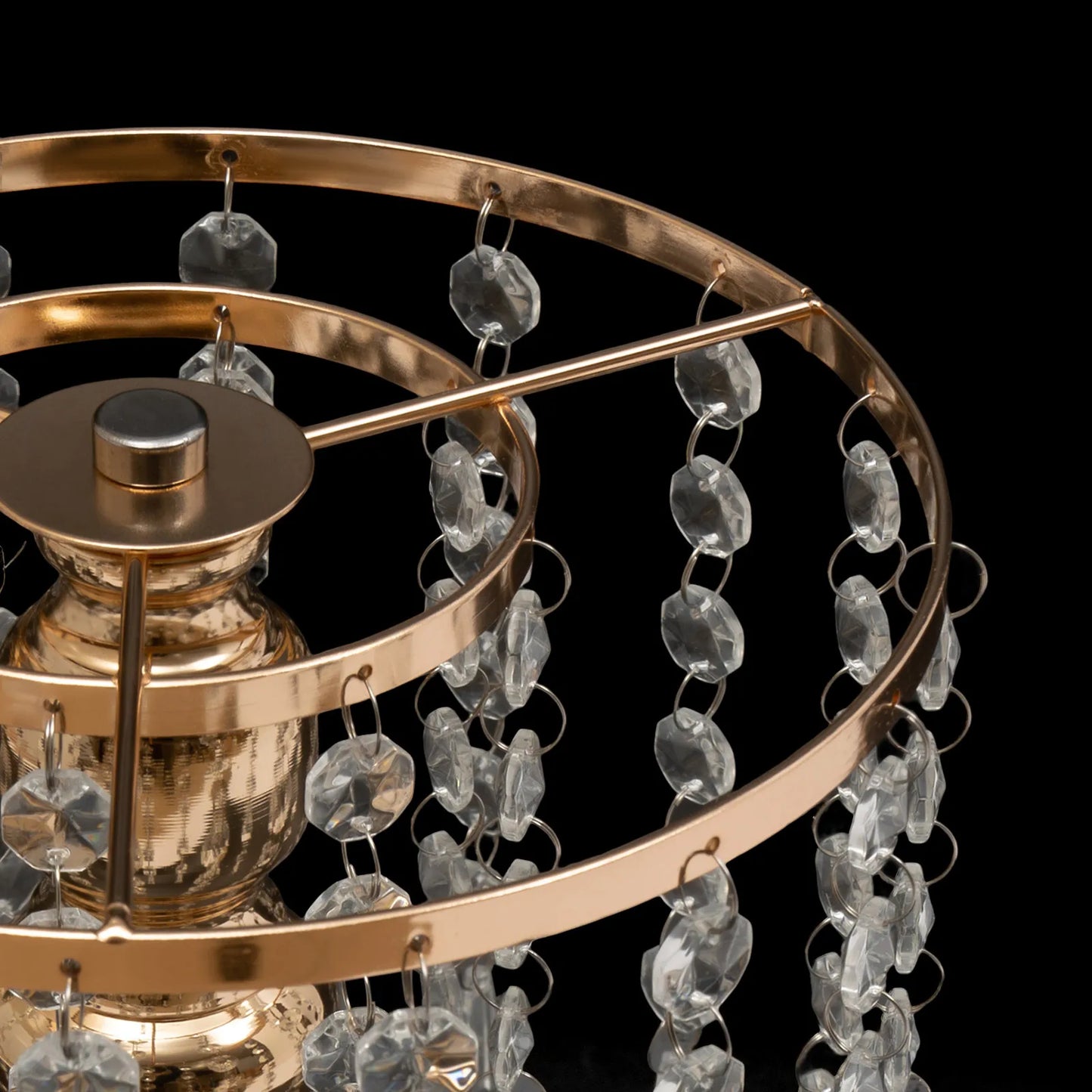 10 PCS Golden/Sliver Crystal Flower Holders Centerpiece Metal Flower Vase with Stable Base for Wedding Party Event Decor